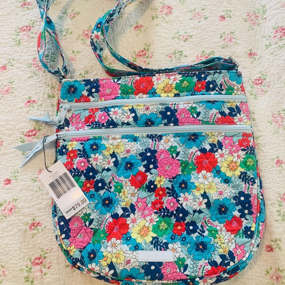 Vera Bradley Far Out Floral Trio Zip Hipster